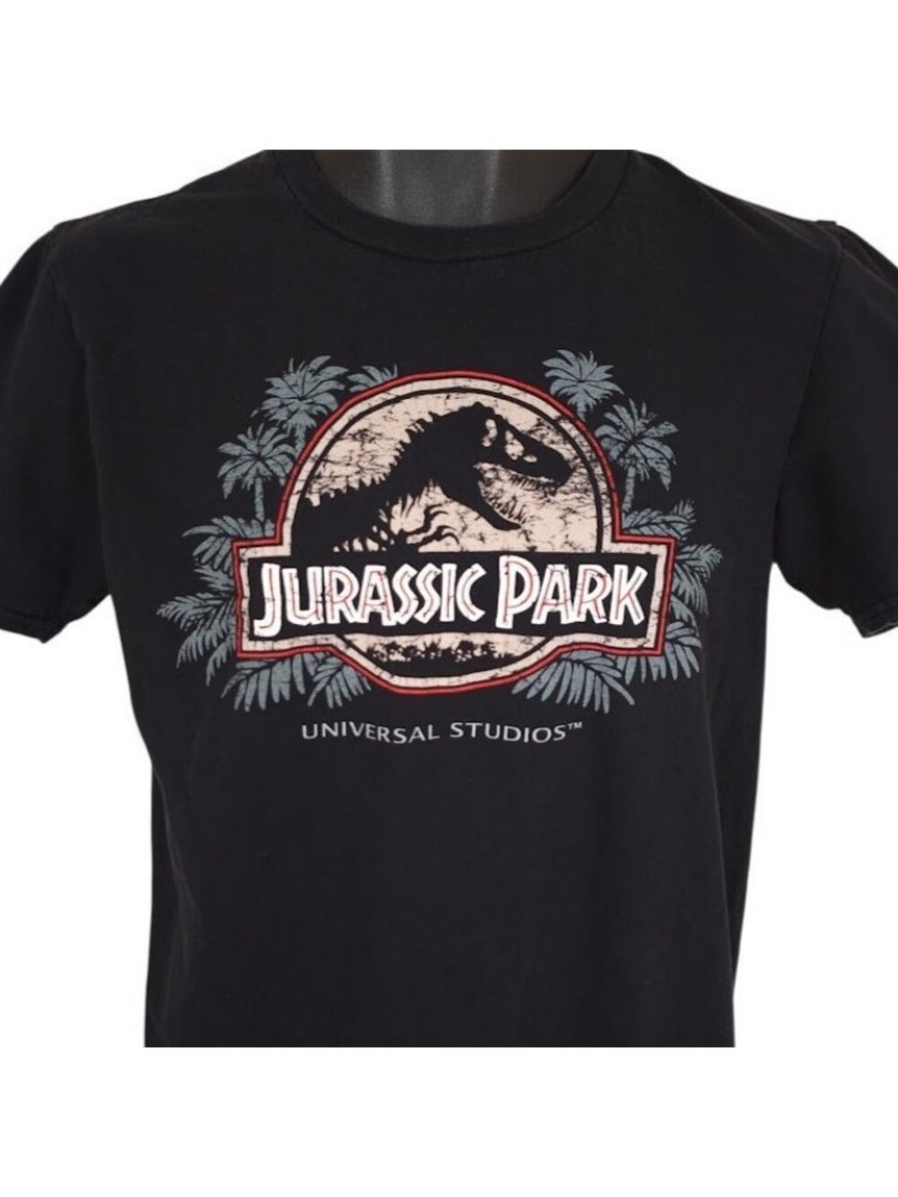 Jurassic Park T Shirt Mens Size Medium Black Universal Studios Steven Spielberg